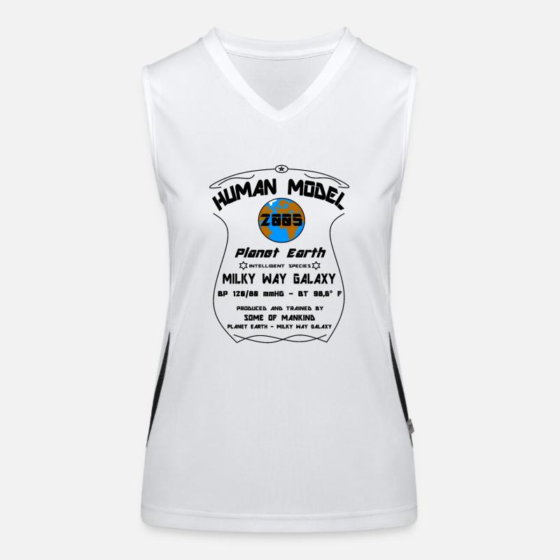 2005 - Women's Functional Contrast Tank Top - white/black