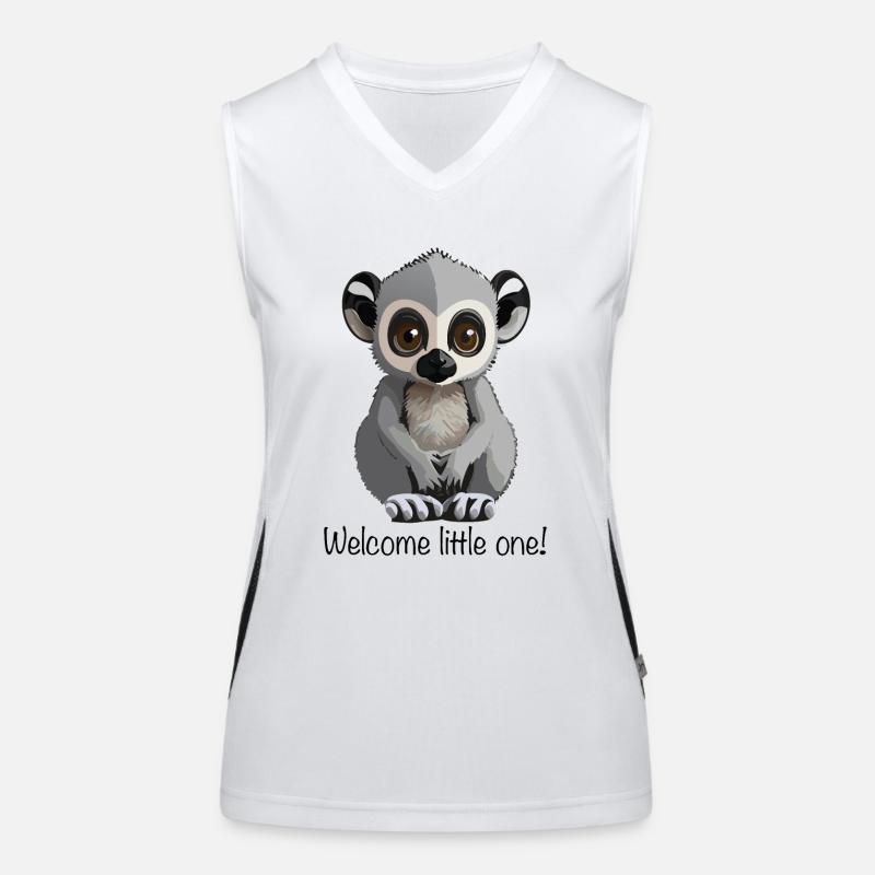 Lemur - Women's Functional Contrast Tank Top - white/black