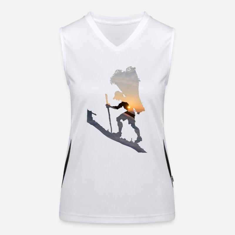 Mountain Conqueror - Women's Functional Contrast Tank Top - white/black