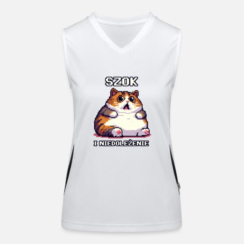 Fette Katze Schock und Unglauben Funktionelles Kontrast-Tank Top für Frauen