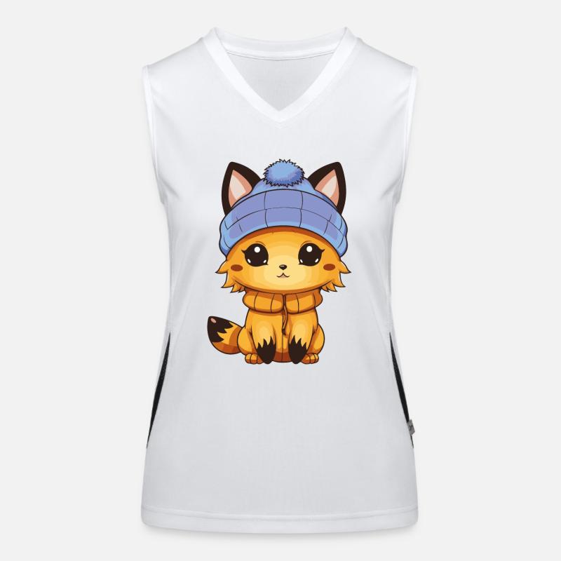 Fuchs Comic Funktionelles Kontrast-Tank Top für Frauen