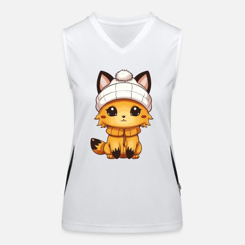 Fuchs Comic Funktionelles Kontrast-Tank Top für Frauen