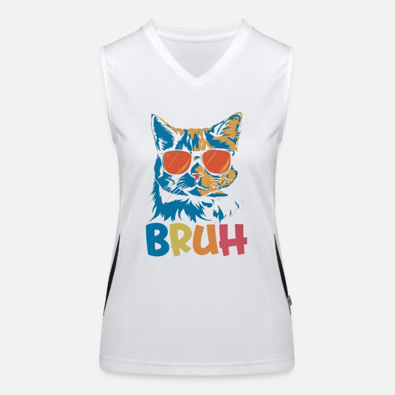 Bruh-Katze Funktionelles Kontrast-Tank Top für Frauen