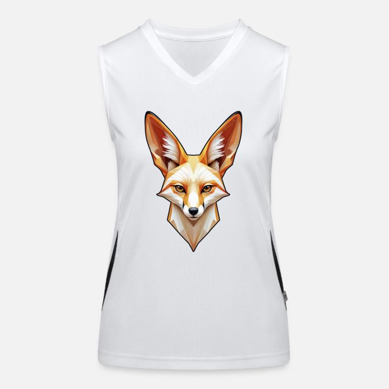 Fennec-Kopf in Farbe Funktionelles Kontrast-Tank Top für Frauen