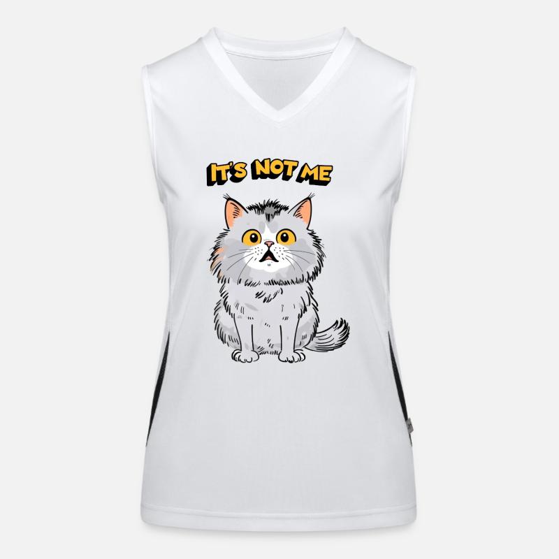 The grey kitten, cute cat Women's Functional Contrast Tank Top