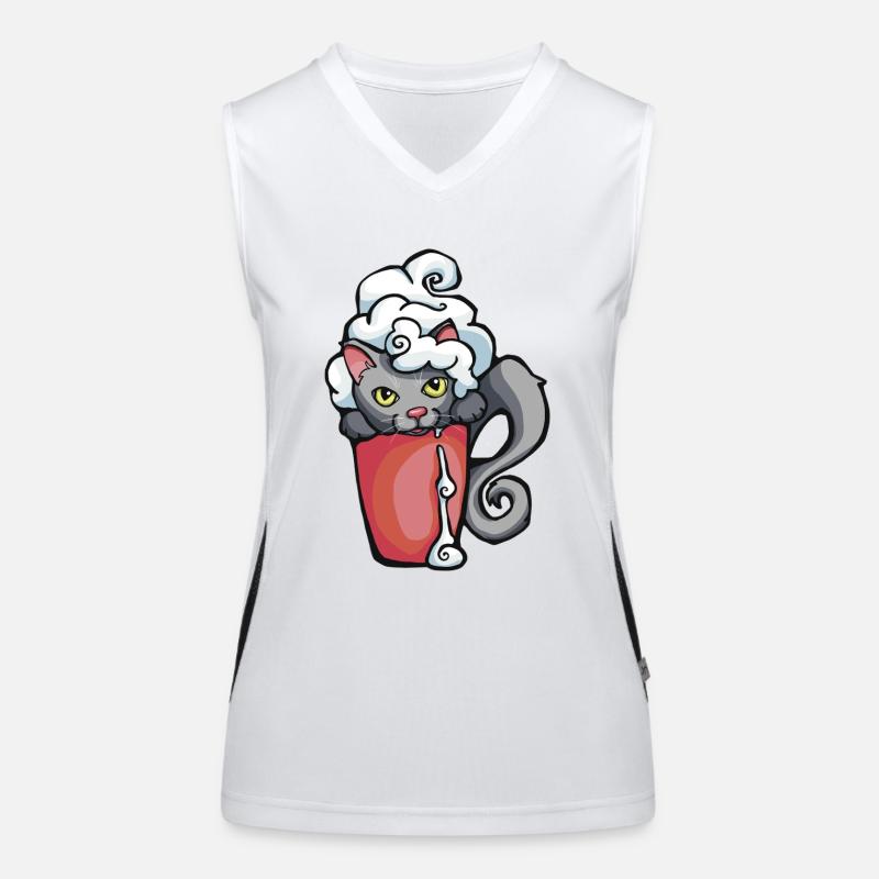 Chat de café Débardeur respirant contrasté Femme