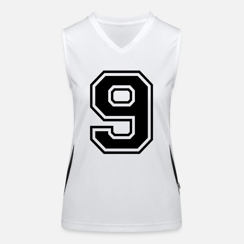 Nummer 9 Funktionelles Kontrast-Tank Top für Frauen