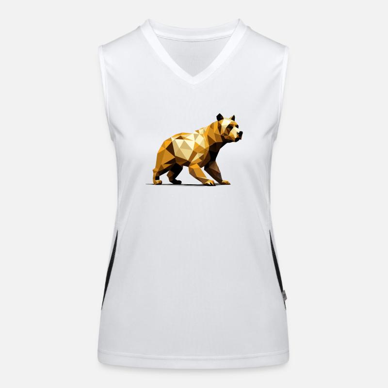 3D Bearr GeomeTRIX Funktionelles Kontrast-Tank Top für Frauen