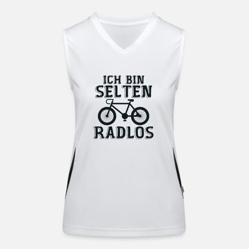 Ich Bin Selten Radlos Funktionelles Kontrast-Tank Top für Frauen