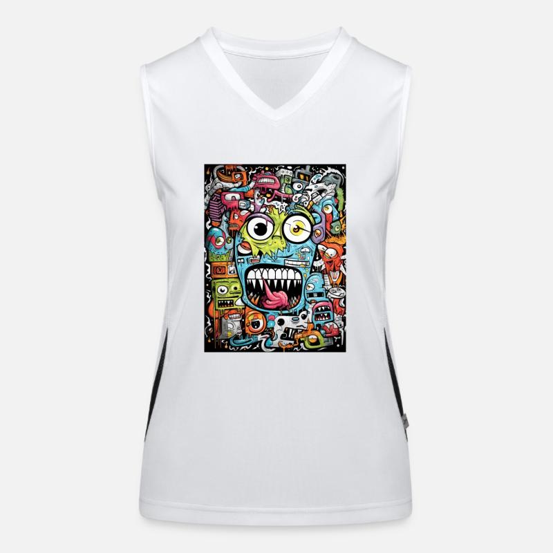[MB] Panic Face Women's Functional Contrast Tank Top