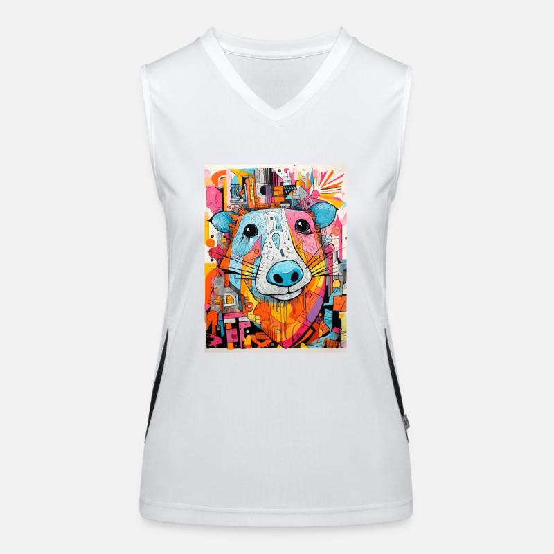 [MB] Good Mood Bear Women's Functional Contrast Tank Top