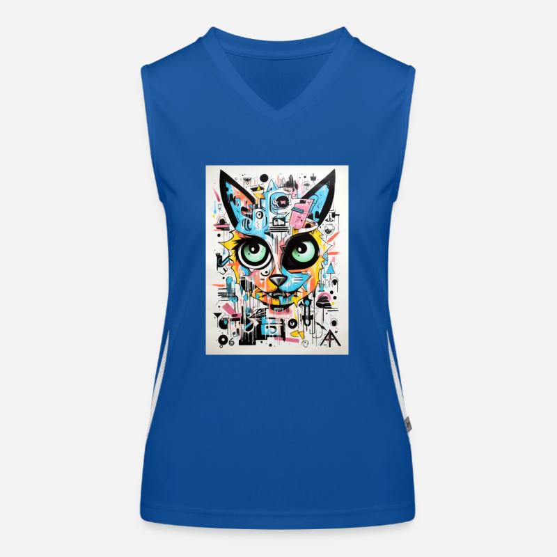 [MB] Naughty Cat Funktionelles Kontrast-Tank Top für Frauen