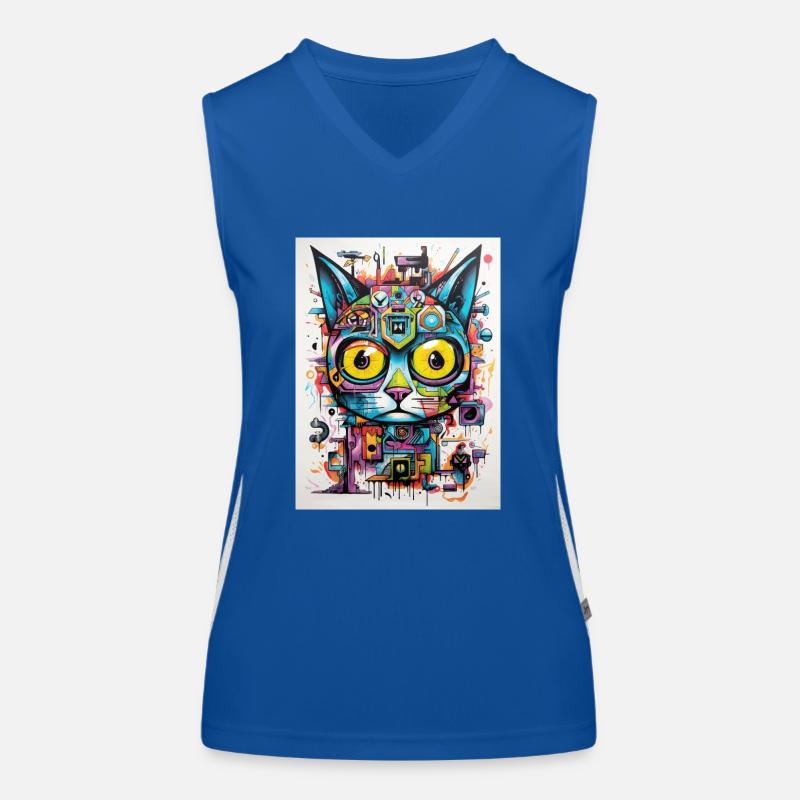[MB] Shocked Cat Women's Functional Contrast Tank Top
