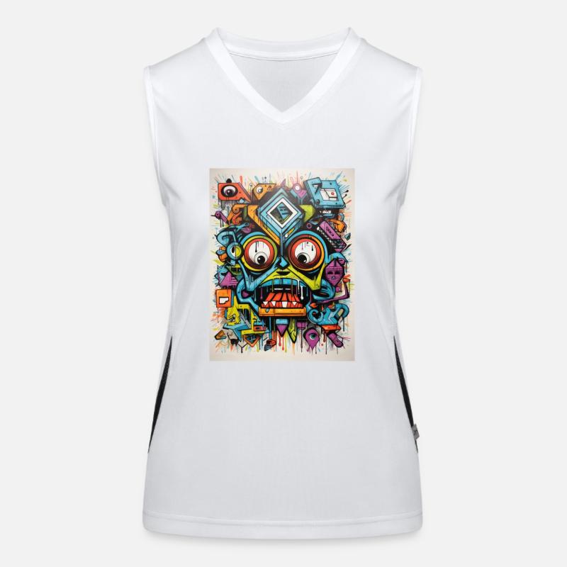 [] Screaming Monster : Émeute de couleurs Débardeur respirant contrasté Femme