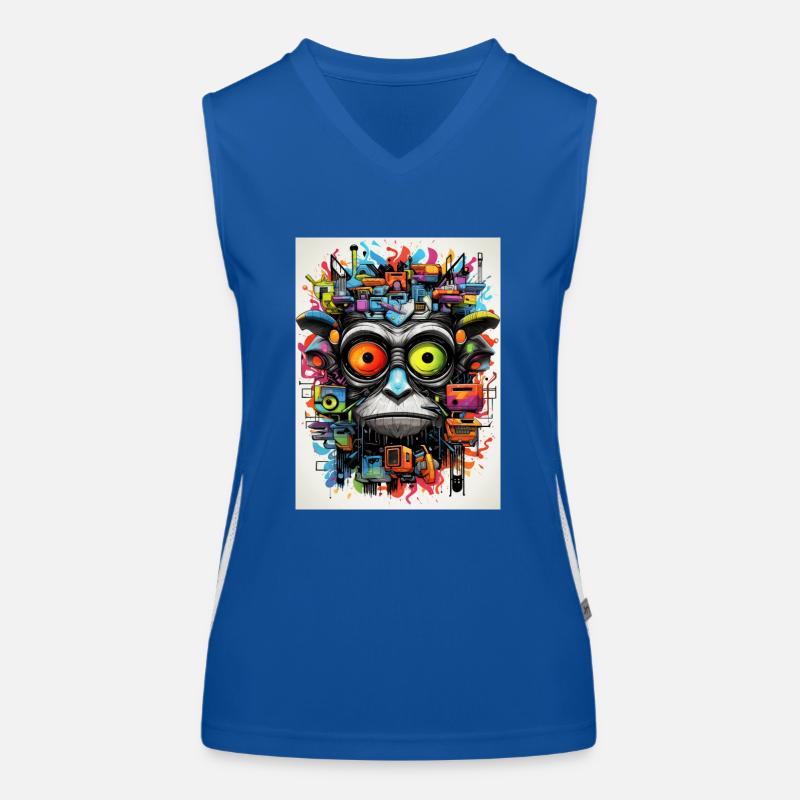 [MB] Farbenfrohes Affenchaos Funktionelles Kontrast-Tank Top für Frauen