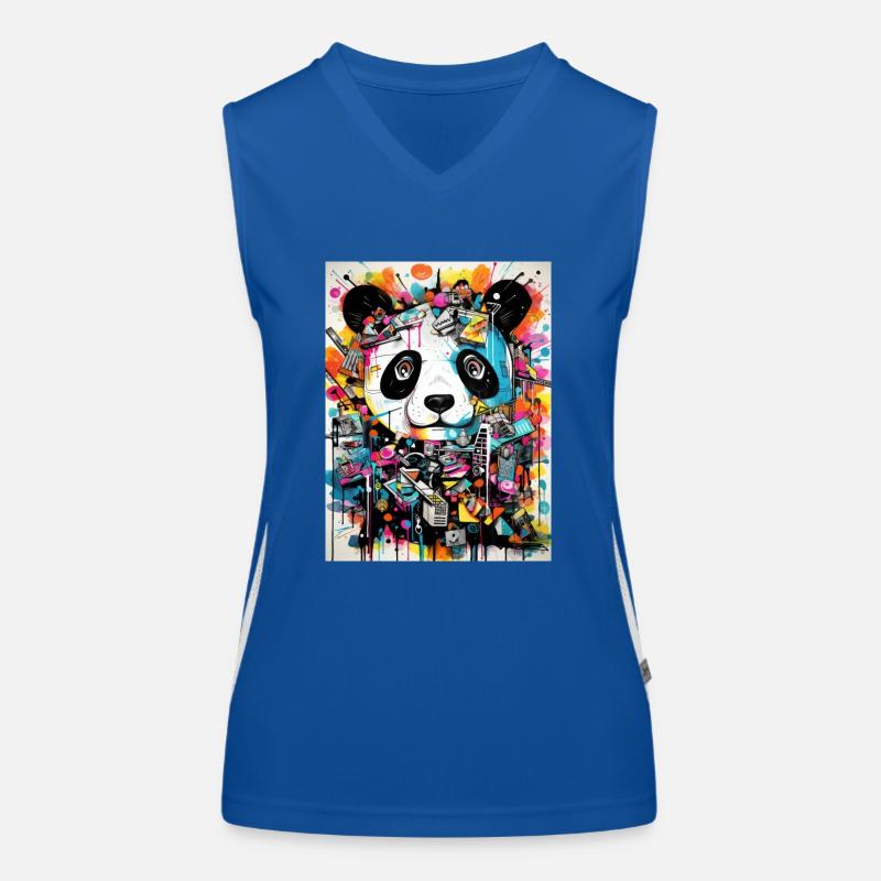 [MB] Colorful Panda Magic Women's Functional Contrast Tank Top