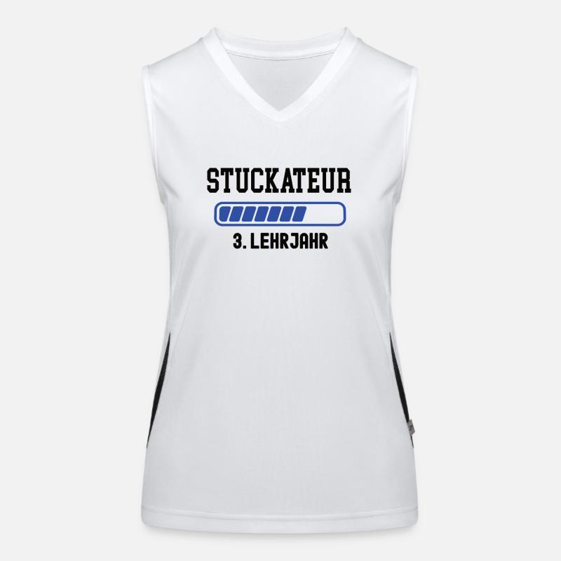 Ausbildung Stuckateur 3. Lehrjahr Stukkateur Lehre Funktionelles Kontrast-Tank Top für Frauen