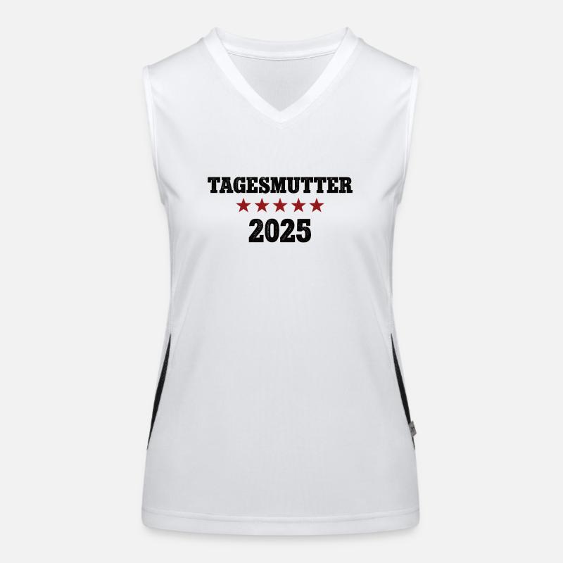 Tagesmutter 2025 Tagesmama Werden Beruf Erzieherin Funktionelles Kontrast-Tank Top für Frauen