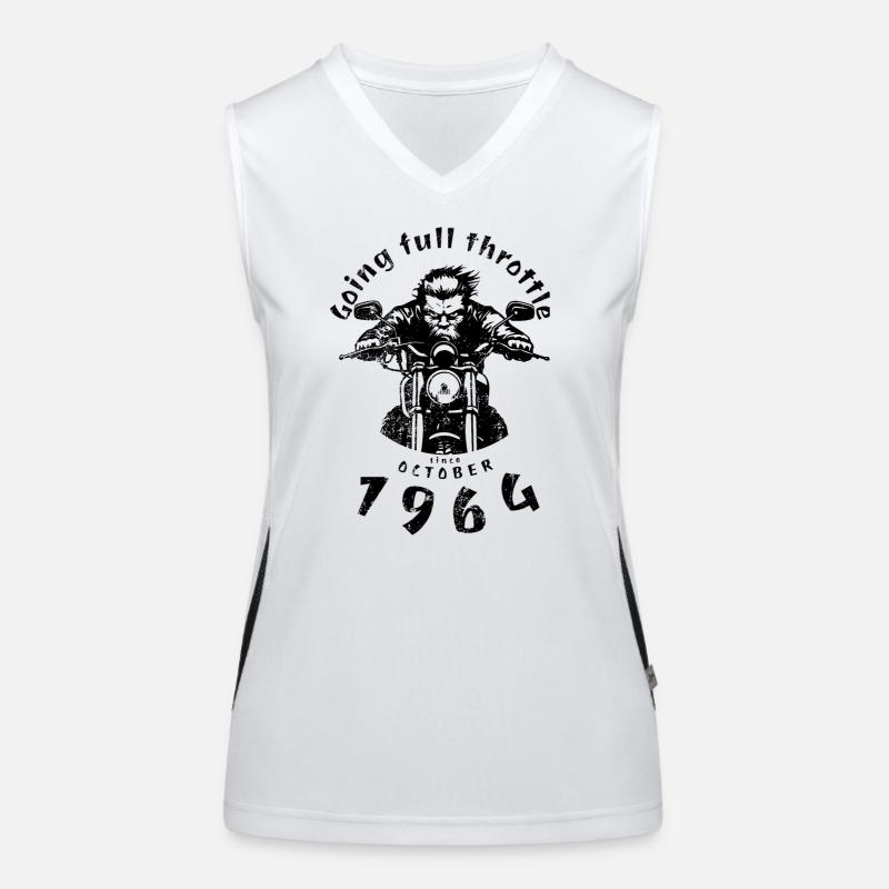 60. Geburtstag Going full throttle since 10/1964 Women's Functional Contrast Tank Top