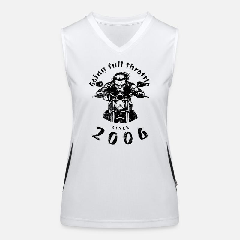 18th Birthday Going full throttle since 2006 Women's Functional Contrast Tank Top
