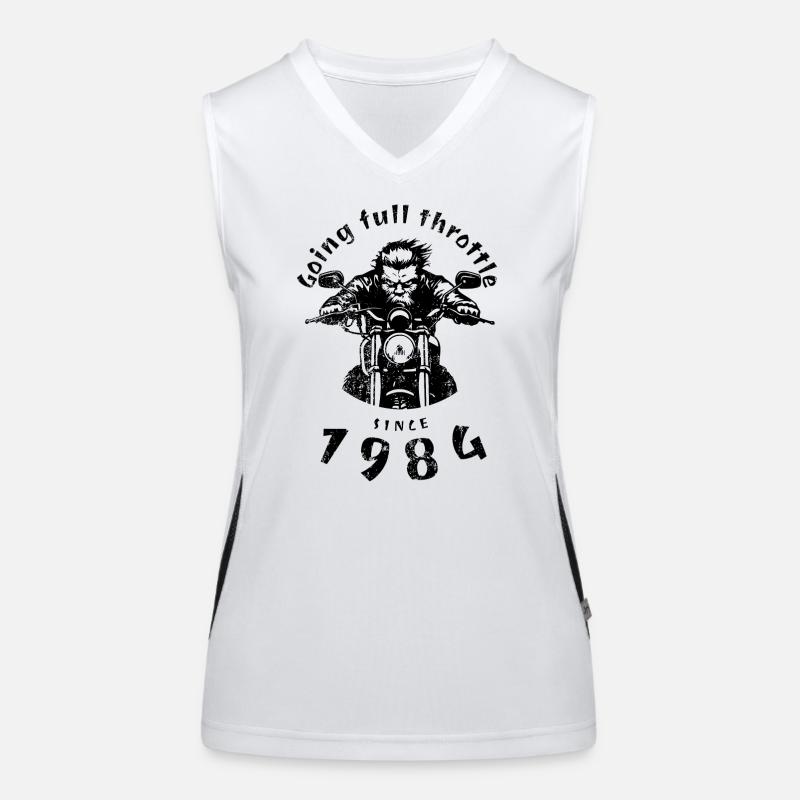 40th Birthday Going full throttle since 1984 Women's Functional Contrast Tank Top
