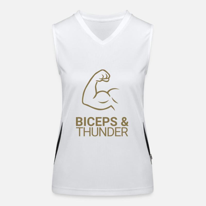 Biceps & Thunder Funktionelles Kontrast-Tank Top für Frauen