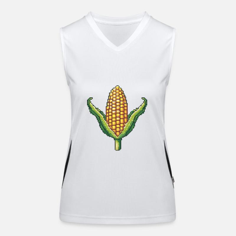 Mais Pixel Symbol Funktionelles Kontrast-Tank Top für Frauen