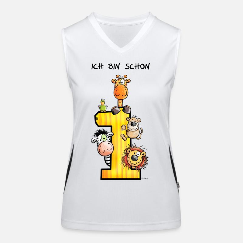 Ich bin schon Eins Funktionelles Kontrast-Tank Top für Frauen