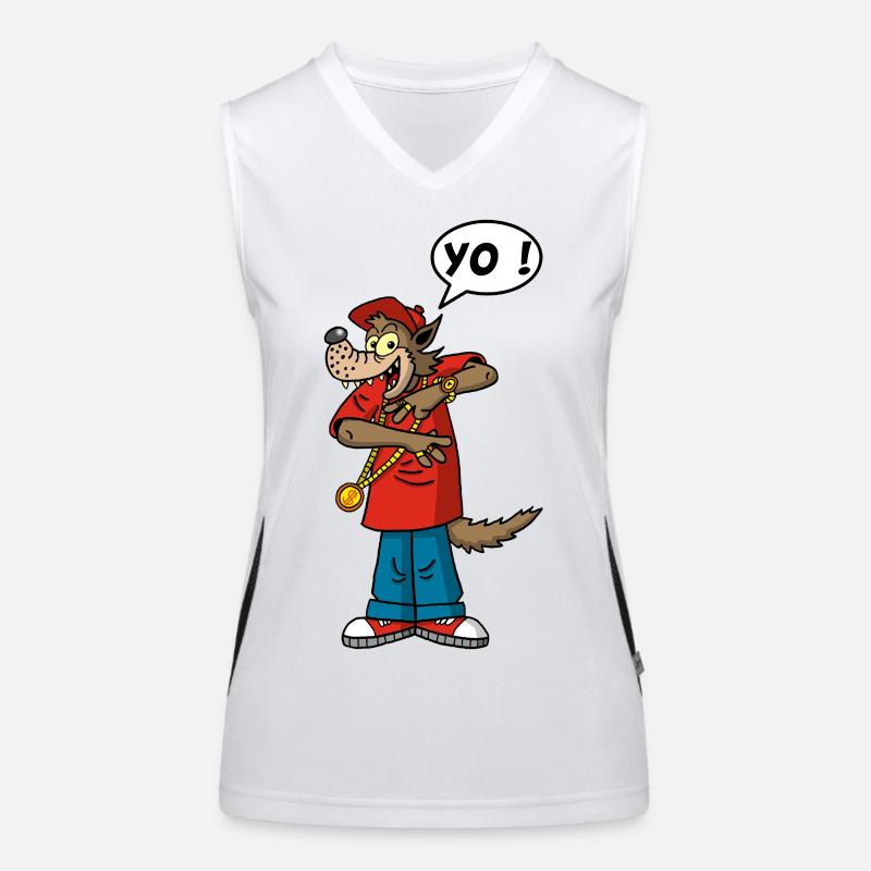 Wolfs-Rapper Funktionelles Kontrast-Tank Top für Frauen