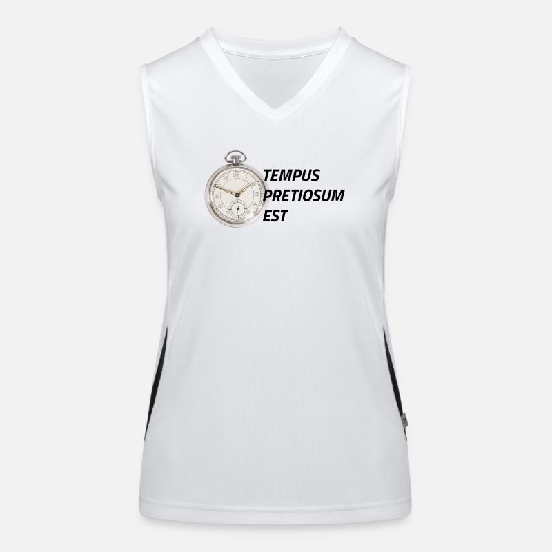 Time is precious - Tempus Pretiosum Est Women's Functional Contrast Tank Top