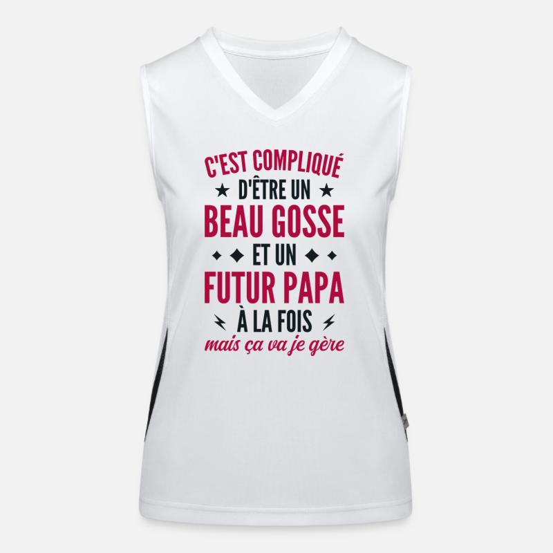 Bogosse and future dad Women's Functional Contrast Tank Top