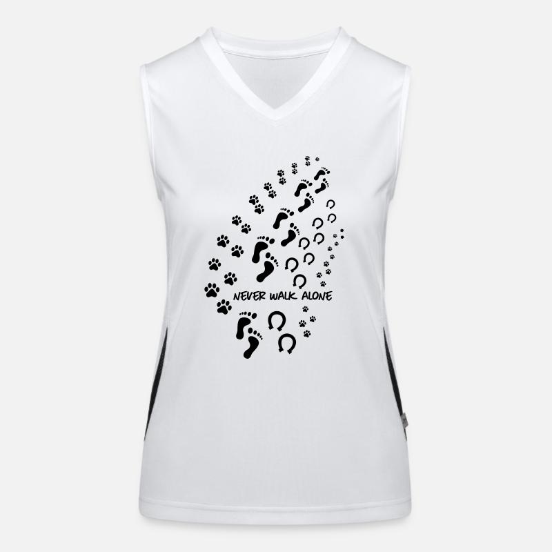 never walk alone 3 Women's Functional Contrast Tank Top