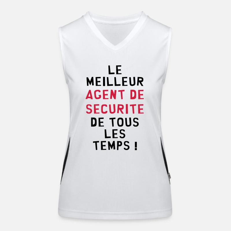 Agent de Sécurité / Surveillance / Vigile / Chien Débardeur respirant contrasté Femme