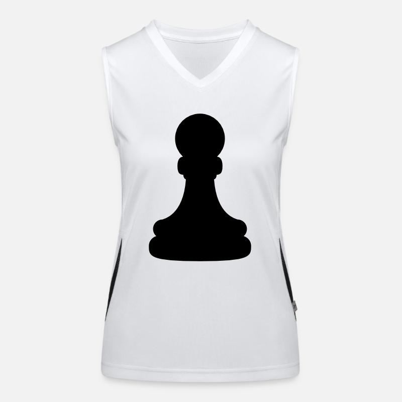 Bauer Figur Schach Funktionelles Kontrast-Tank Top für Frauen