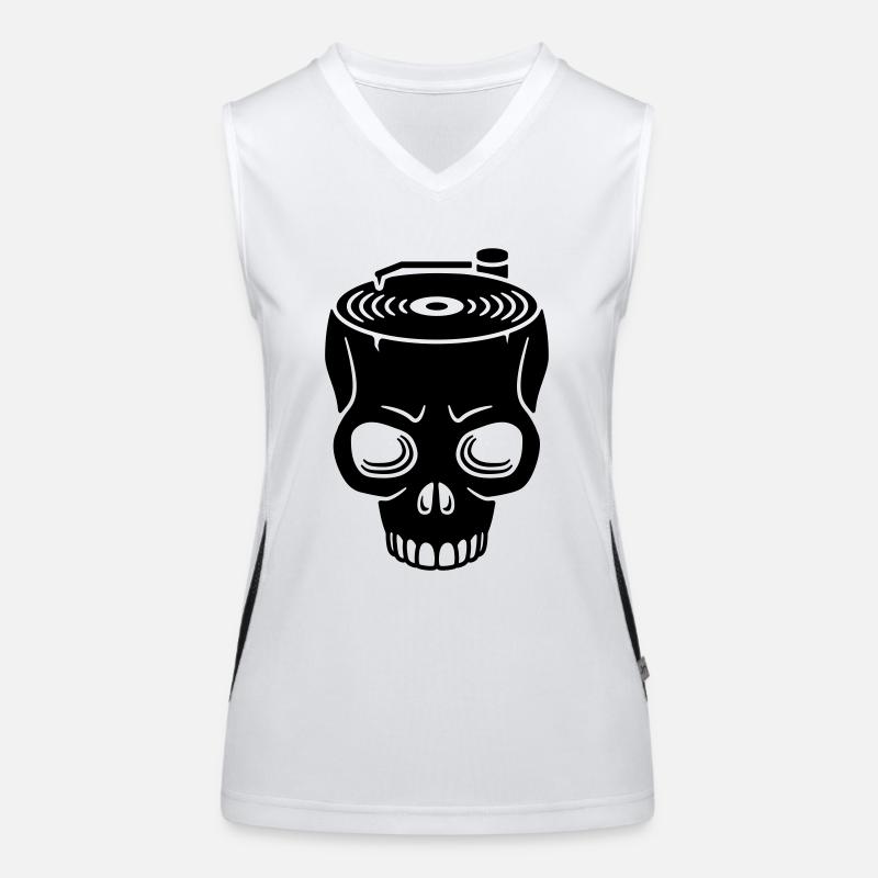 Skull Record Player Débardeur respirant contrasté Femme
