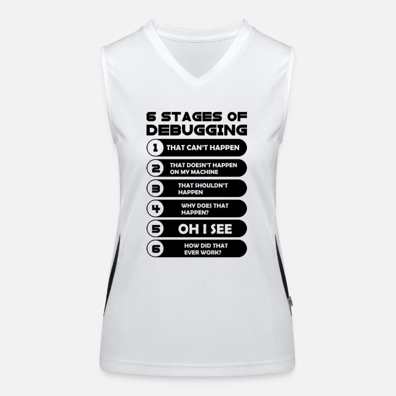 Programming - Women's Functional Contrast Tank Top - white/black