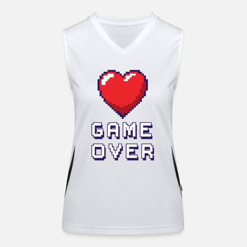 Game Over violet Débardeur respirant contrasté Femme