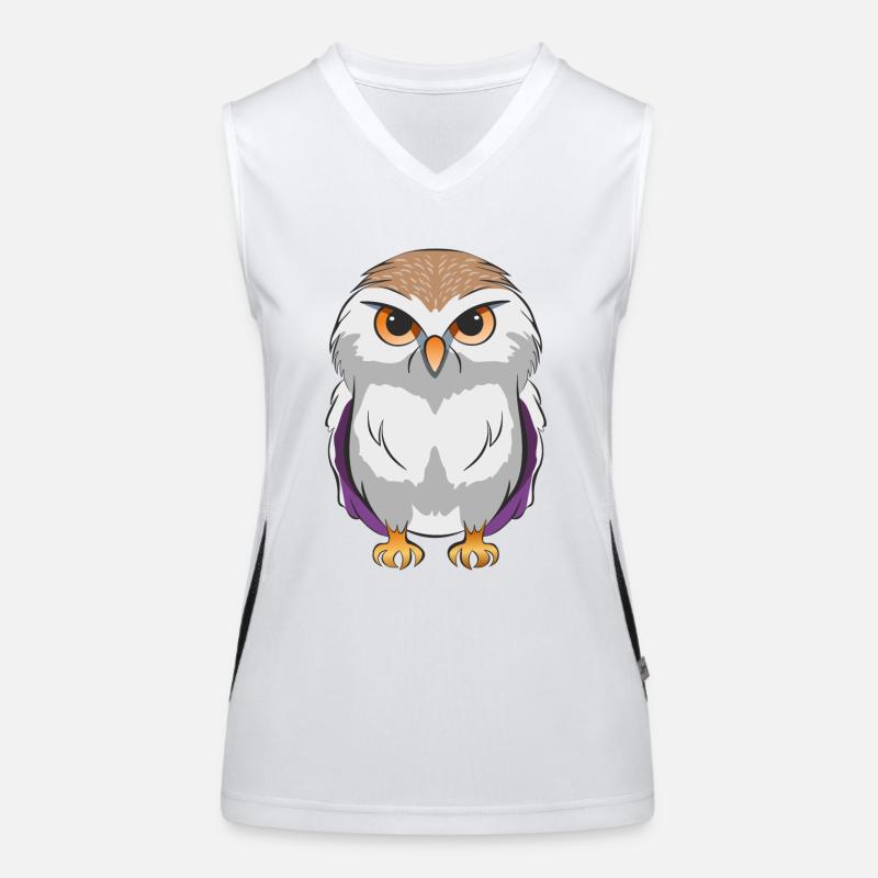 Eule Funktionelles Kontrast-Tank Top für Frauen