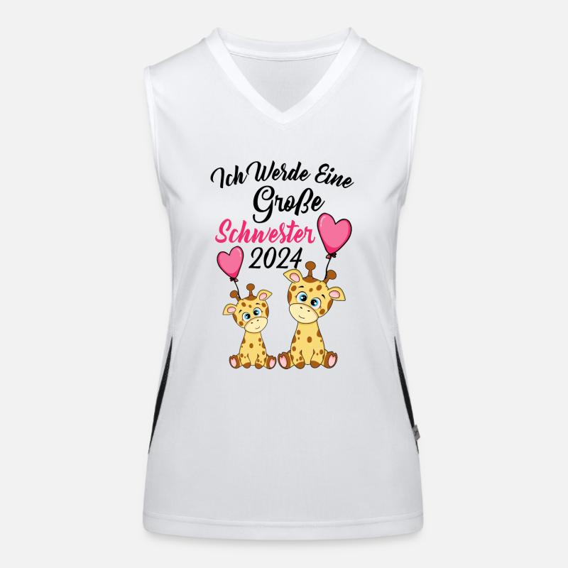 Große Schwester 2024 Funktionelles Kontrast-Tank Top für Frauen