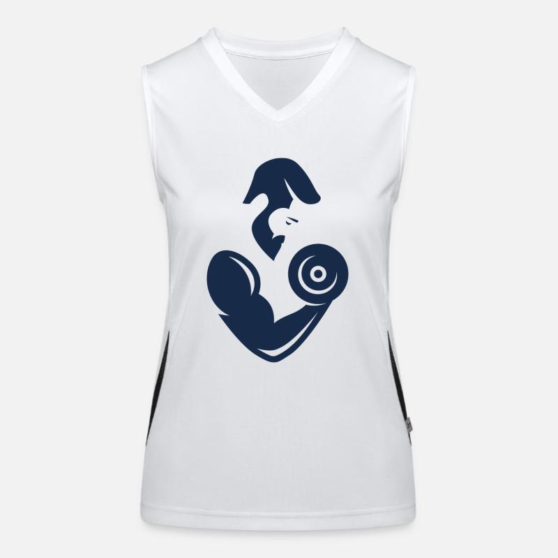 Logo de musculation Débardeur respirant contrasté Femme