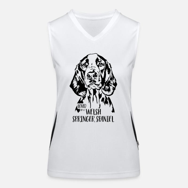 Loved by a Welsh Springer Spaniel Dog Wilsigns Women's Functional Contrast Tank Top