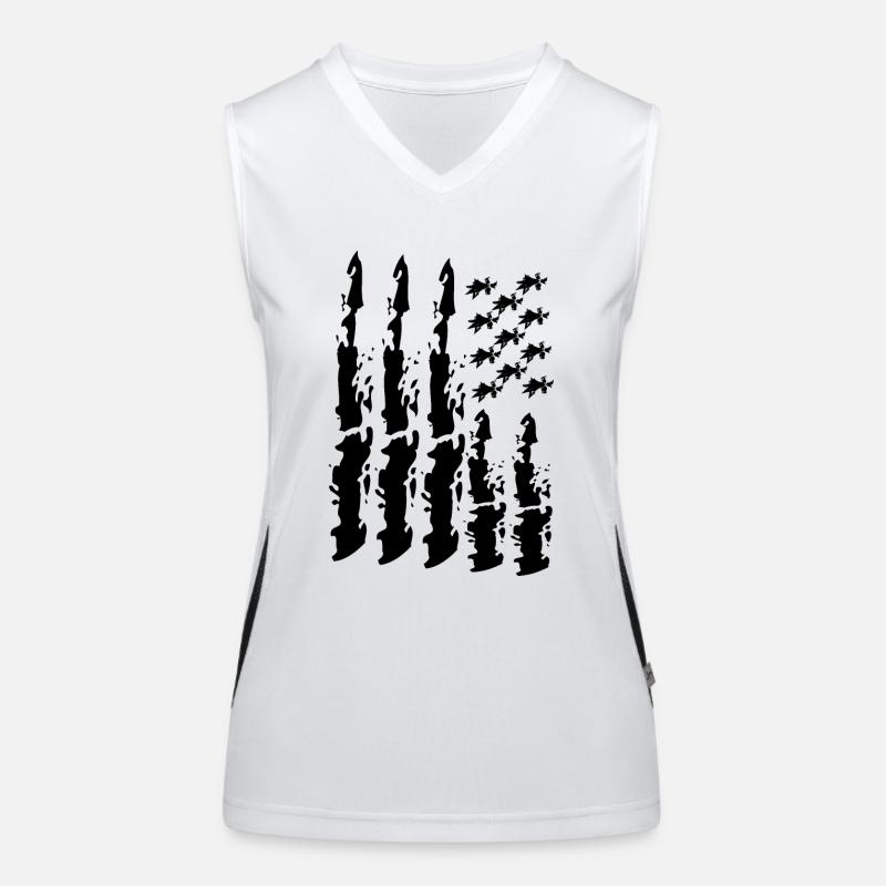 Flagge der Bretagne Funktionelles Kontrast-Tank Top für Frauen