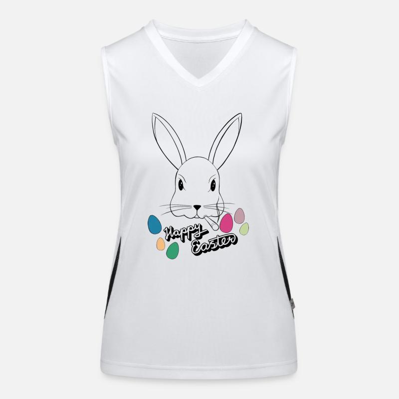 Happy Easter - Women's Functional Contrast Tank Top - white/black