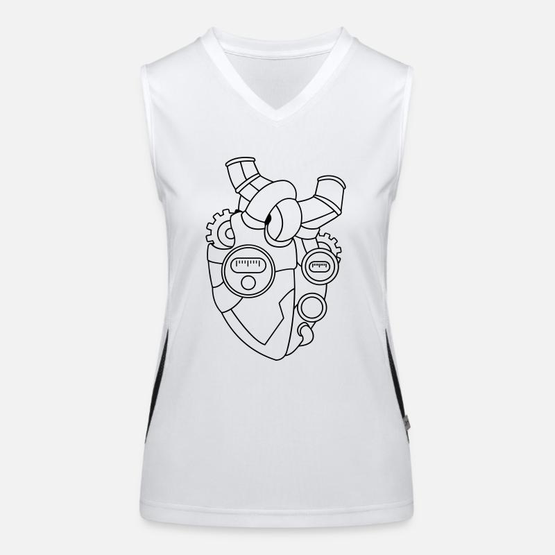 Heart for Technology – Idée cadeau technologique Débardeur respirant contrasté Femme