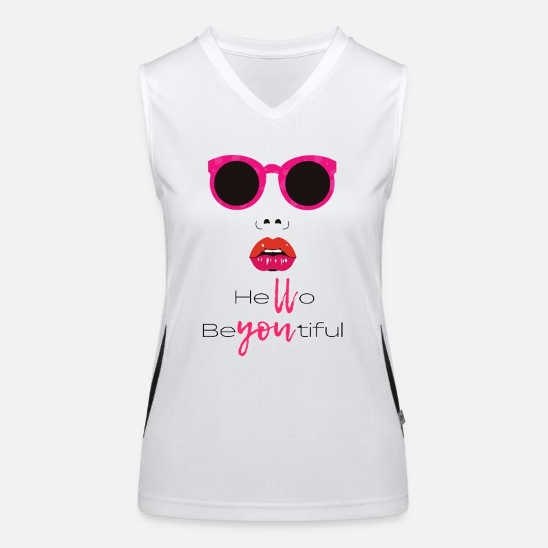 Hello BeYOUtiful Bold Art Women's Functional Contrast Tank Top