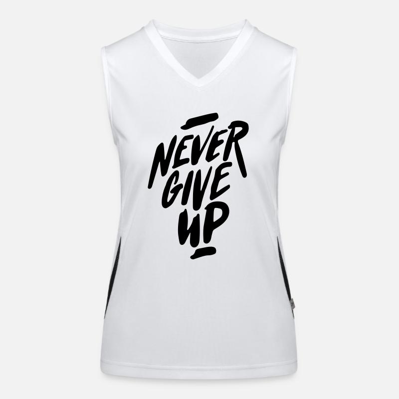 never give up Women's Functional Contrast Tank Top