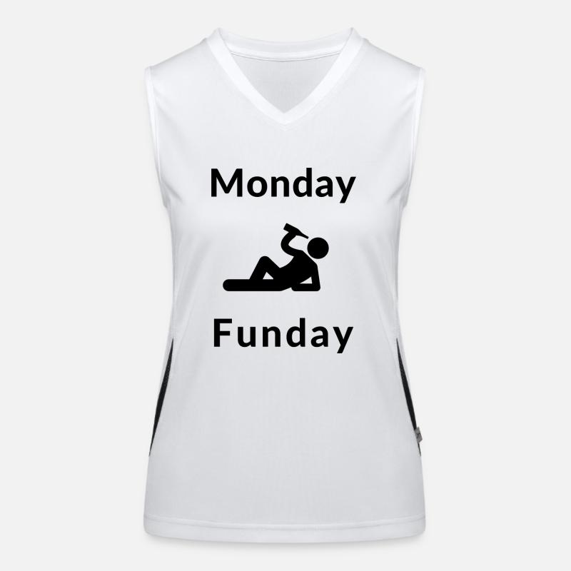 Lundi Funday Débardeur respirant contrasté Femme