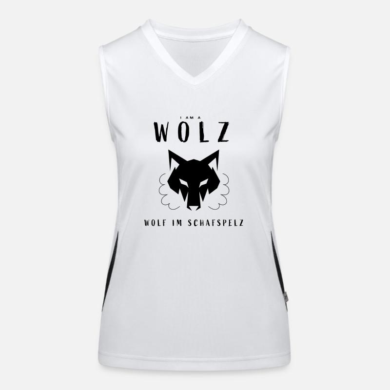 Wolf im Schafspelz Funktionelles Kontrast-Tank Top für Frauen