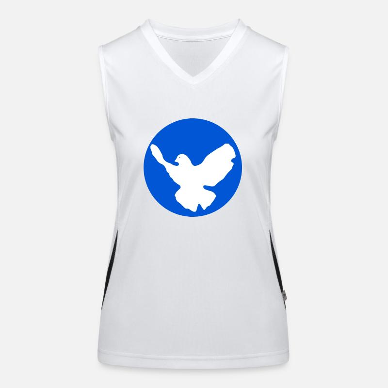 Friedenstaube Funktionelles Kontrast-Tank Top für Frauen