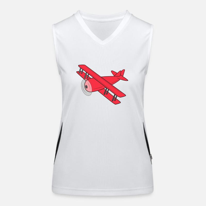 Biplan d’aéronef Débardeur respirant contrasté Femme